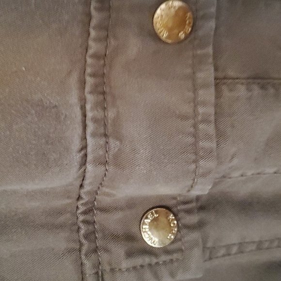 Michael Kors Womens Anorak Utility Zipper & Snap Jacket with Gold Hardware - Picture 5 of 7